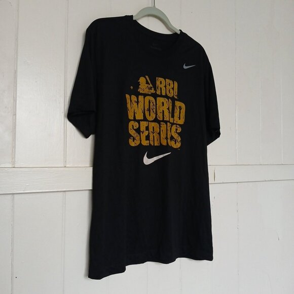 Nike T-Shirt RBI World Series Dri-Fit Athletic Men's XL Black Softball Baseball - Picture 6 of 13